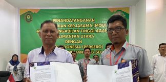 Perjanjian Kerja Sama PTA Kalimantan Utara Dengan PT POS Indonesia