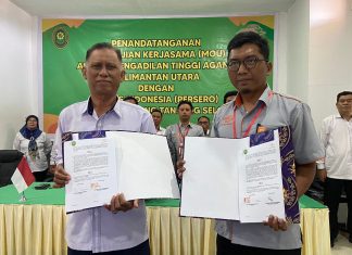 Perjanjian Kerja Sama PTA Kalimantan Utara Dengan PT POS Indonesia