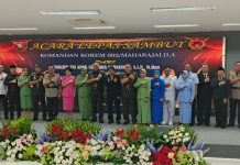 Ketua Pengadilan Tinggi Agama Kalimantan Utara Hadiri Acara Serah Terima Jabatan dan Pisah Sambut Komandan Korem 092/Maharajalila